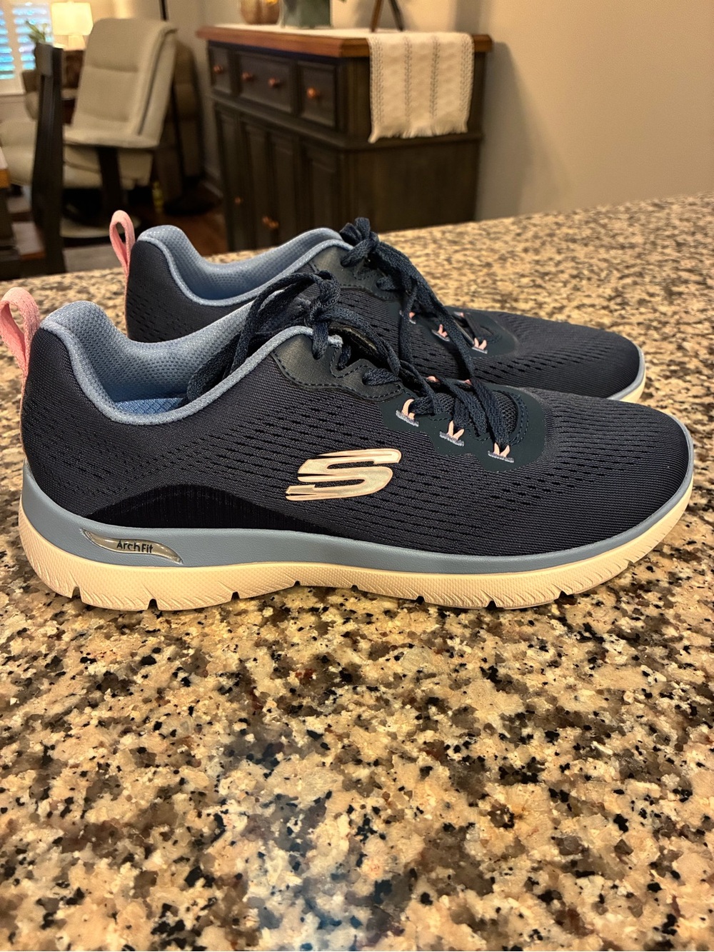 Skechers Navy Blue Arch Fit Women's Walking Shoes